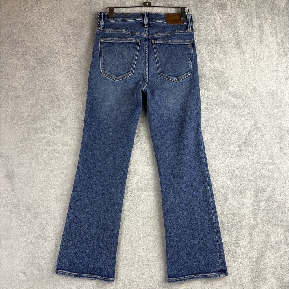 Madewell Cali Demi Boot Jeans Womens 26 Medium Wash Mid Rise Cropped Mini Flare